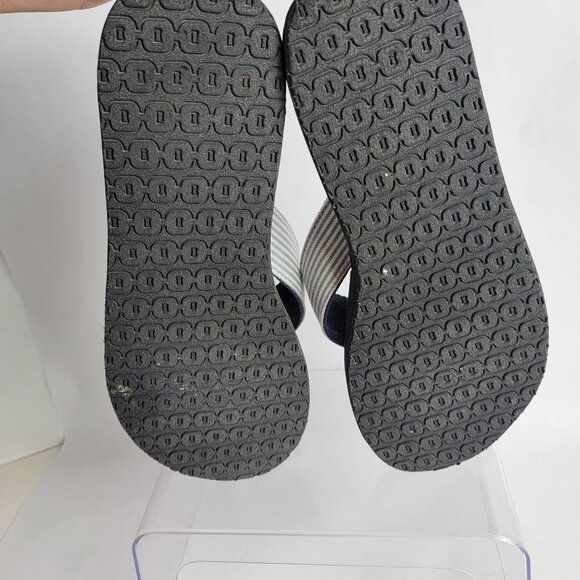 L.L Bean Womens 10 Navy Blue Thong‎ Slip On Sandal Summer Beach Nautical Casual - Picture 9 of 9